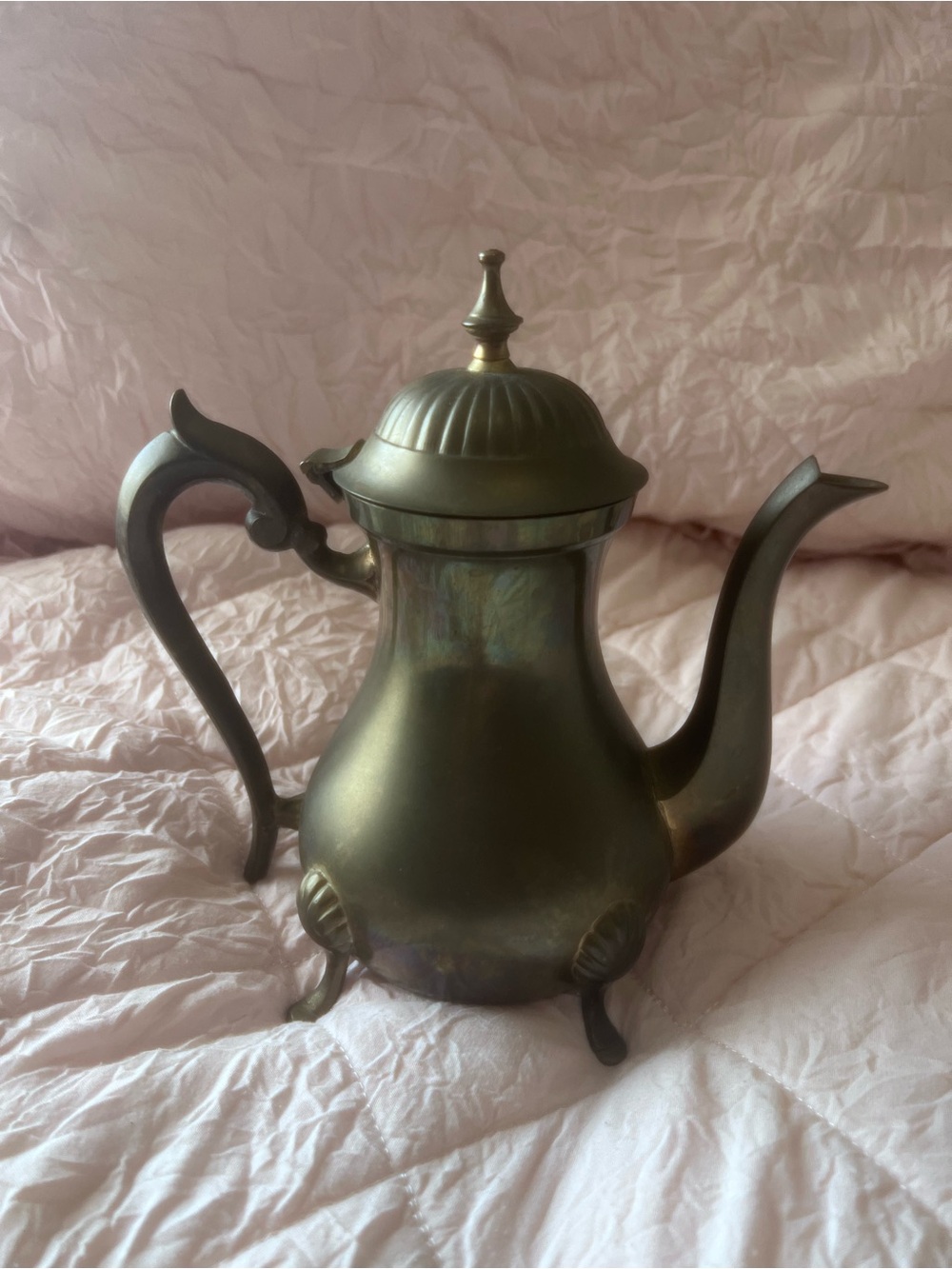 Source Unknown Brass-Colored Ornate Coffee Pot